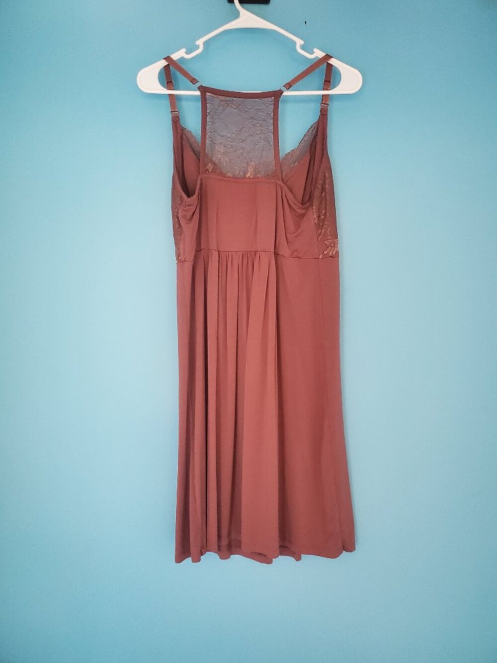 Kindred Bravely Nightgown Maternity Size XL Mauve Lace Trim - Picture 3 of 4